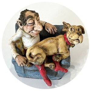 Emily Eales, ceramic, Lap Dog